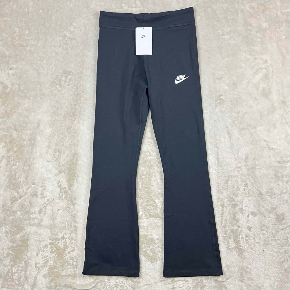 Nike Girls Black Sportswear Flare Leggings Tight Fit Full Length FJ6169-010 L